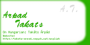 arpad takats business card